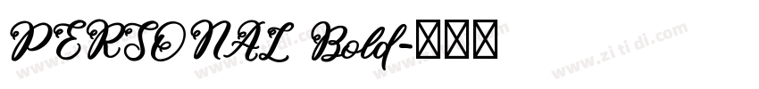 PERSONAL Bold字体转换